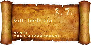 Kult Terézia névjegykártya